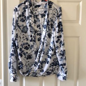 New York & Co Tab Sleeve Blouse